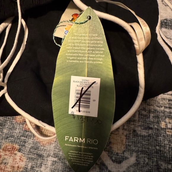 FARM Rio Black and White Strapless Dress - Picture 2 of 5